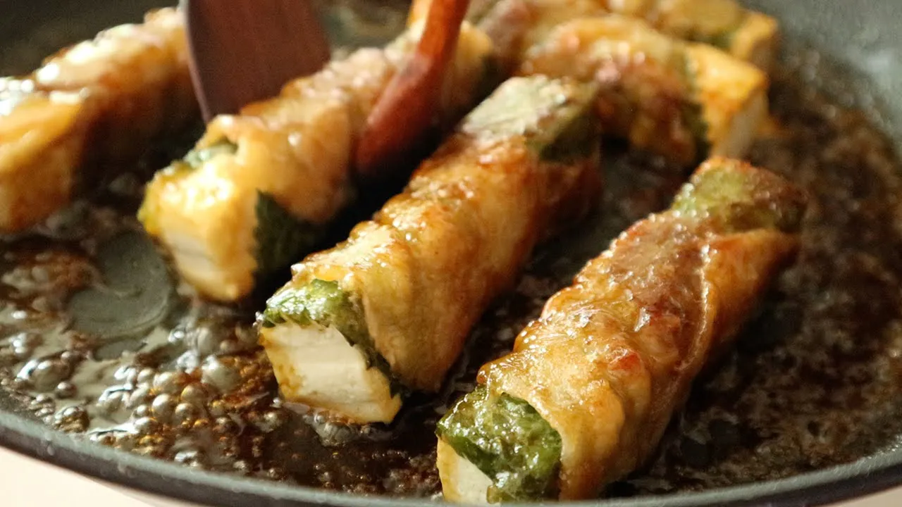 두부깻잎 대패삼겹말이