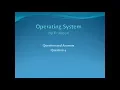 Operating System Multiprogramming systems