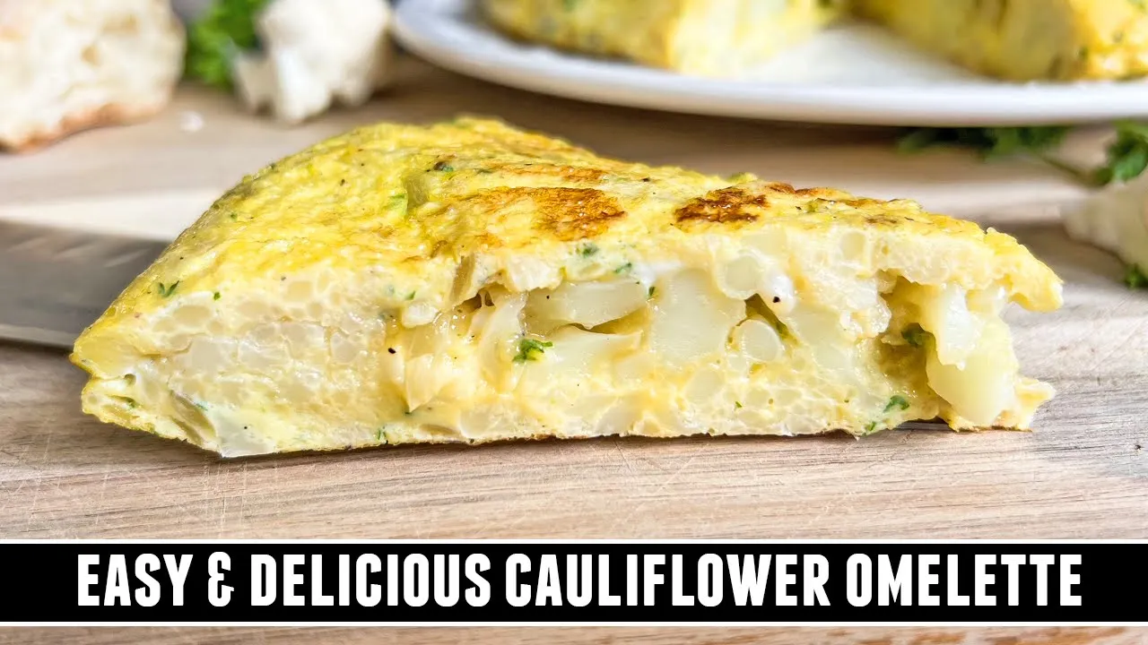Spanish Cauliflower Omelette   Super HEALTHY & DELICIOUS Recipe