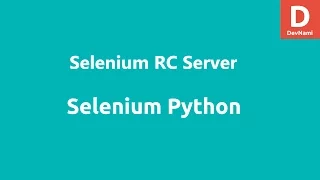 Selenium RC Server Test Execution in Python