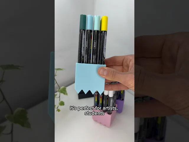 Modular Markers Organizer - Customizable 3D-Printed Pen Holder and Desk Organizer video thumbnail