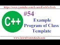C Programming Example Program of Class Template