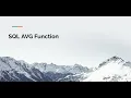 SQL AVG Function Tutorial