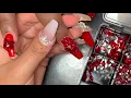 Acrylic Nails Tutorial Red Coffin Nails
