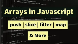 Arrays in JavaScript Arrays from Basic to Advanced Javascript interview questions Data Structure