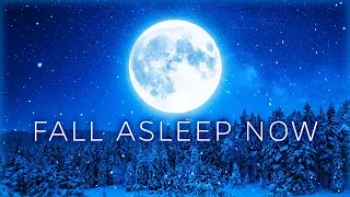 8 Hours of Calming Music & Falling Snow for Deep Sleep | No Interrupting Ads
