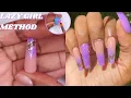 Purple Ombre Negative Space Polygel Nails Lazy Girl Method Nail Tutorial