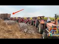 Download Lagu Pulling Power Test | Tractors pulled the trailer out of the mud with great difficulty