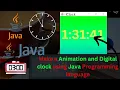 How to make digital clock using java with animation ll Java simple college project ll
