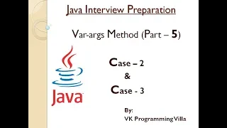 Java Var args Method - Case