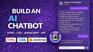 Build an AI Chatbot using Gemini API with HTML CSS JavaScript Step-by-Step Tutorial