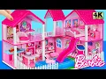 Build AMAZING Barbie Doll House with Princess Bedroom, Kitchen Playset, Pool ❤️ DIY Miniature House