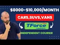 8000- 10 000 A Month As An Independent Courier