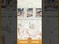 Christmas Village Light Art Outdoor Snow Scene with Moonlight Holiday Printable Decor High-