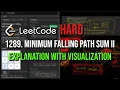 Leetcode 1289 Minimum Falling Path Sum II HARD Clear Explanation with Visualisation