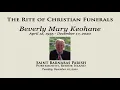 Funeral Mass for Beverly Keohane