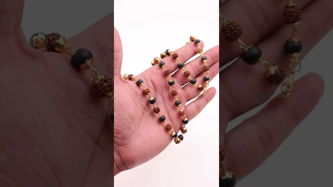 Karungali Mala with Rudraksha Beads for Protection, Grounding & Meditation