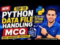 Think You Know File Handling Prove It Top 10 Python MCQs LearncomputerwithRCS