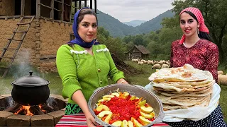 Nomadic Life In Iran Grandma S Lamb Meat Stew With Veggies Traditional Clay Bread 