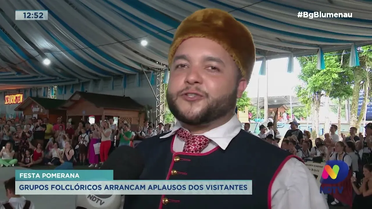 Grupos folclóricos arrancam aplausos de visitantes na Festa Pomerana