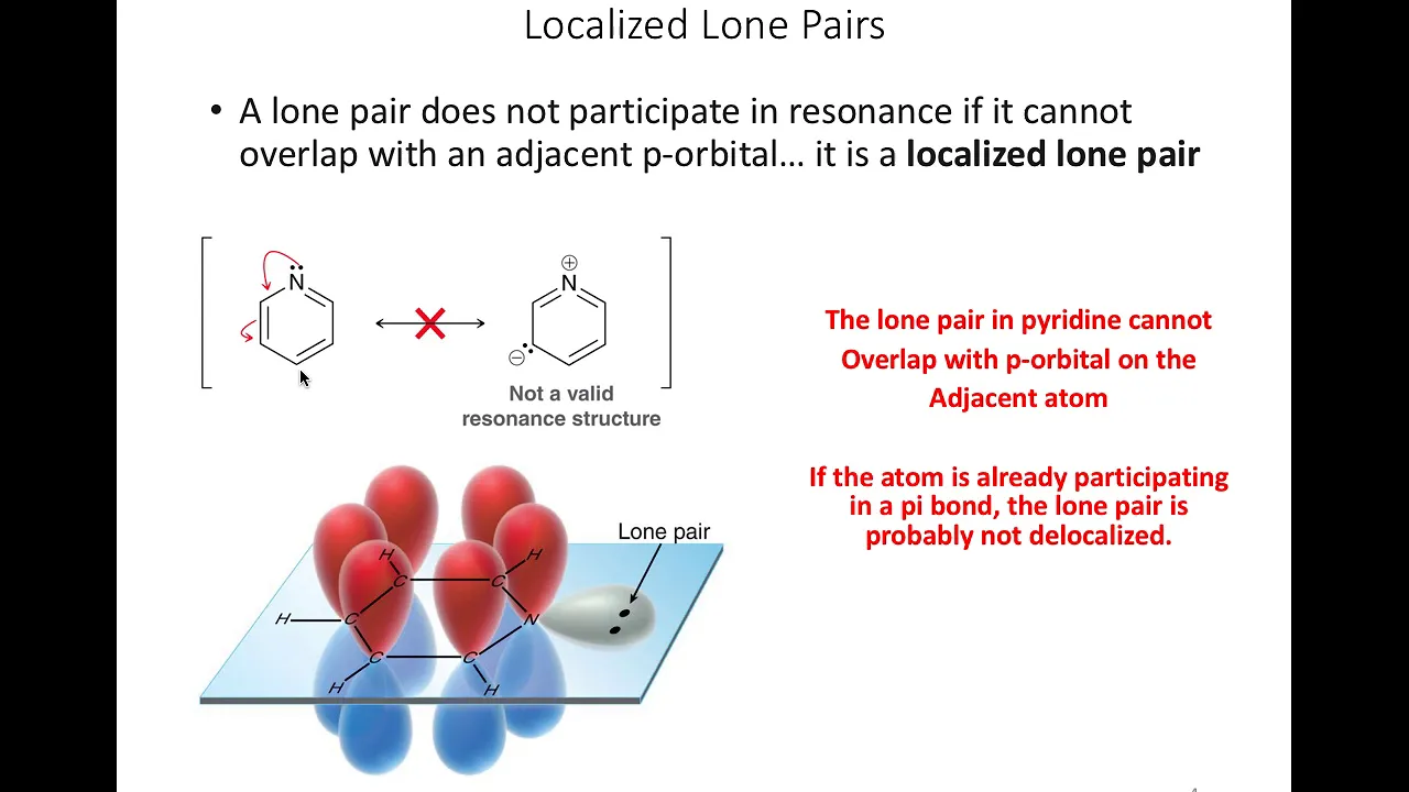 delocalized vs localized lone pairs