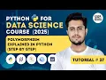Python Polymorphism Explained Method Overriding and Overloading Data Science Tutorial 37