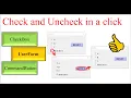 Excel VBA - Check and uncheck all Check Boxes with one click