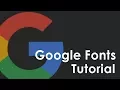 Google Fonts Quick Tutorial with HTML and CSS