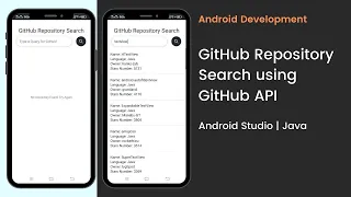 GitHub Repository Search using GitHub Search API JSON parsing Android Studio Java PART 2