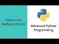 Python List Methods Part 2 Deleting Items from a List