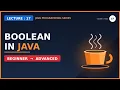 Booleans in Java Lec-17 Java tutorial for beginners in Hindi Java in Hindi