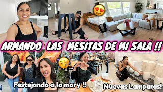 Armando las Mesitas de Mi SALA😍 Festejando a La Mary su Cumpleaños🥳🎂 Nuevas LAMPARAS💡🙌🏽