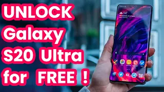 how to unlock Samsung Galaxy S20 Ultra