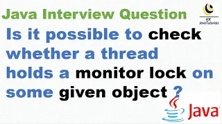 Is it possible to check whether a thread holds a monitor lock on some given object