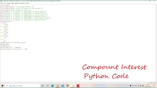 Compound Interest Python Code Python Program Compound Interest Compound Interest