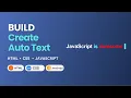 Auto Typing Text Effect Using HTML CSS JavaScript Easy Beginner Web Animation Project
