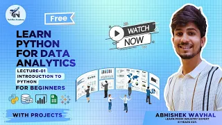 Python for Data Analytics Full Course Lecture 1 - Introduction to Python Abhishek Wavhal