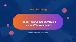 input output and Expression evaluation commands