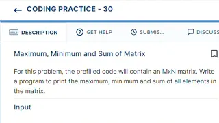 Maximum minimum and sum of matrix