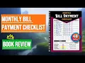 Monthly Bill Payment Checklist Book Review Best Financial Planner