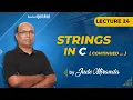 Lecture 24 Strings in C continued C Programming for beginners by Mr Jude Miranda