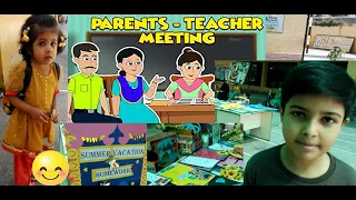 parent teacher meeting in school faiq u0026 fatima vlogs kids entertainment