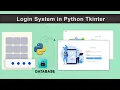 How to create Login System in python tkinter GUI Python Project