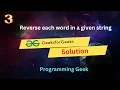 Reverse each word in a given string geeksforgeeks Solution Javascript Hindi English