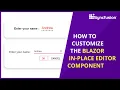 How to Customize the Blazor In-Place Editor Component
