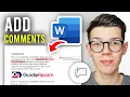 How To Add Comments To Word Document - Full Guide