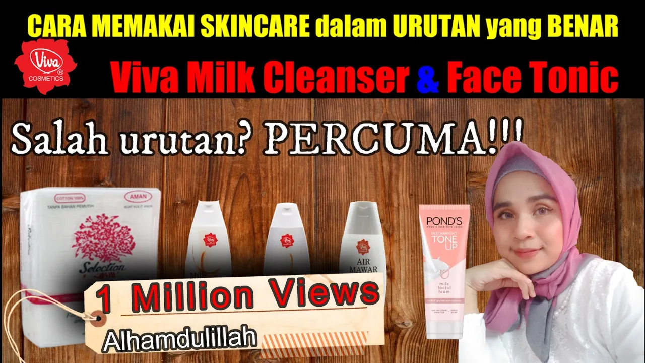 Cara Pakai Viva Milk Cleanser Dan Face Tonic Bengkuang Untuk Kulit Normal Yang Benar. 