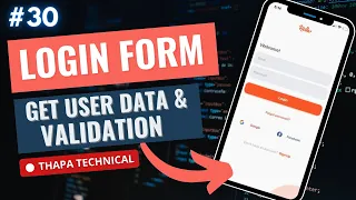 React Native Login Form Validation Getting User Data in React Native in Hindi P-2