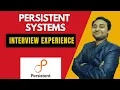 Persistent Round 1 Java Developer Interview Experience 4 - 8 years of experience