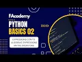 Python Basics 02 Getting Started - Algebraic Expressions Math Operators